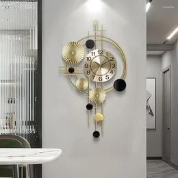 Wall Clocks 78 45cm Factory Price Gears Shape Large Home Decor Metal Art Design Silent Gold Decorative Living Room Iron