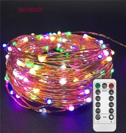 LED String Lights Twnikle Fairy Lights Waterproof 8 Modes 50Led 100 Led USB Plug in Copper Wire Firefly Holiday Lights strip8490855