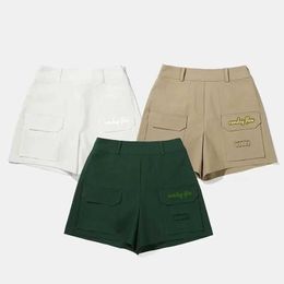 Men's Shorts Womens Breathable Golf Shorts Simple Lapel Casual Sportswear Golf Pants Classic Clothing 2024 J240402