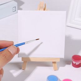 Art Back Stapled Mini Easels With stand Painting Craft Mini Canvas Drawing Mini Easel Set
