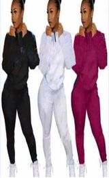 Women casual Sweatsuit hoodies 2 piece set long sleeve shirtsleggings sports jogger suit spring clothing letter print outfits 4476826050