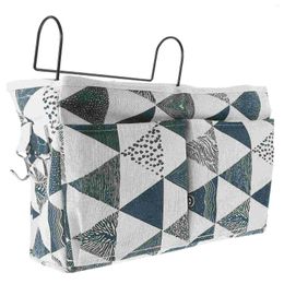 Storage Bags Small Hanging Basket Wall Mounted Pocket Organiser Cotton Pockets Bag Door Bedside