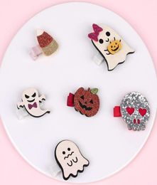 Fashion Cartoon Pattern Baby Hair Clips Toddler Glitter Sequins Bangs Hairpins DIY Children Headwear Halloween Decoration2692990