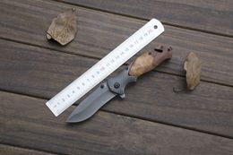 Branded X50 Folding Knife Camping Pocket Knifes Wood Handlle Outdoor EDC Tactical Survival Cultery