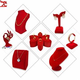 Display Quality Jewellery Organiser Jewellery Pendant Display Stand Holder Show Decorate Retail Premium Red Veet Store Counter Showcase