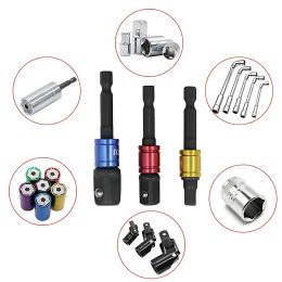 Wrench Socket Adapter Drill BIts Set Hex Shank 1/2 1/4 3/8 with Steel Balls Impact Driver Tool Sifang Adapter Sleeve 3 PCS