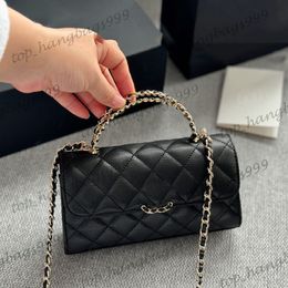 23K Women Caviar Leather Calfskin White White Danity Hand Toups Bags Crossbody Presh 19x10cm حقيبة سعة كبيرة