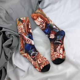 Men's Socks Autumn Winter Cool Unisex Chucky Childs Play Horror Movie Halloween Non-slip Basketball