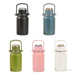 Water Bottles QX2E 900ML Insulated Cup Large Capacity Mug With Handle Thermal Bottle Suitable For Beverages