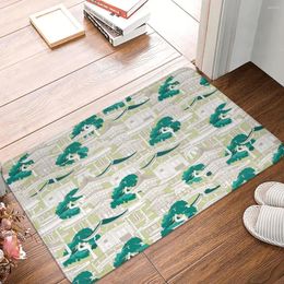 Carpets Non-slip Rug Doormat Living Room Mat Houses Landscapes On Beige Background Floor Carpet Bedroom Decor