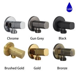 ULA Brass Bidet Faucet Valve Single Cold Water Valve Portable Bidet Faucet Valve Shower Toilet Shattaf Black Gold Brushed
