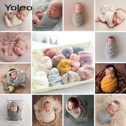 Blankets Baby Pography Props Born Stretch Wrap Swaddle Blanket Po Wraps Cloth Accessories