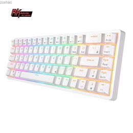 Keyboards RK Royal Kludge RK837 the third mock examination BT 5.0/2.4G/USB-C mechanical keyboard 68 key RGB backlight hot plug wireless game keyboardL2404