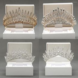 Hair Clips Itacazzo Bridal Headwear Crown Beauty Pageant Large Tiaras Suitable For Women's Birthdays Parties Excluding Box Props