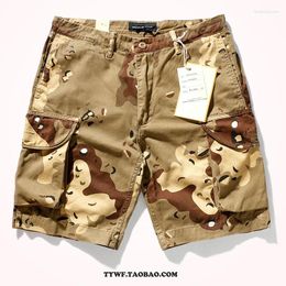 Men's Shorts Sand Desert Jungle Camouflage Pattern For Men Summer Retro American Cotton Half Pants Youth Male Casual Straight Workwear