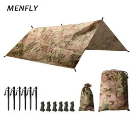 Shelters MENFLY Camping Camouflage Waterproof Shading Awning Picnic Decoration Tarpaulin Camo Canopy Raincoat Tent Fishing Sunshade Cover