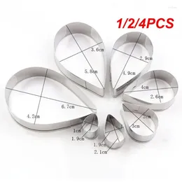 Baking Moulds 1/2/4PCS High Qualityset Stainless Steel Rose Petal Cookie Cutter Mould Pastry Mould Sugarcraft Cake Decorating Tool