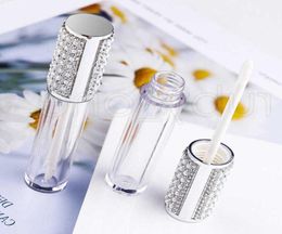 5ML Diamond Empty Round Lip Gloss Tube High Grade Clear Plastic Lip Gloss Containers Filling Bottle Cosmetic Packaging Container7772078