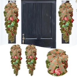 Decorative Flowers Christmas Decorations Dead Branches Vine Ring Pendant Cane Garland Door Hanger Valentines Day Gnome Wreath