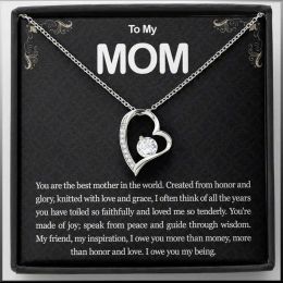 Trendy Creative Creative Elegant Classic Heart Pingente Colar Acessórios decorativos Férias Presente do Dia das Mães para Mãe Brithday Gift