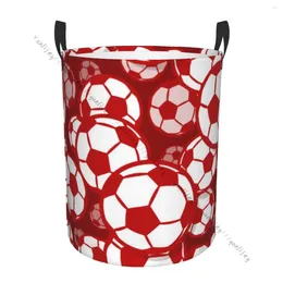 Laundry Bags Bathroom Organiser Football Soccer Ball Folding Hamper Basket Laundri Bag For Clothes Home Storage