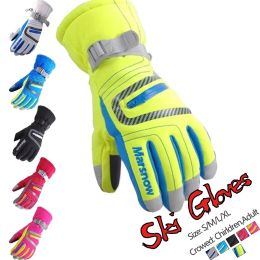 Gloves Children Women Men Ski Gloves Winter Waterproof AntiCold Warm Gloves Outdoor Sport Snow Sportswear Skiing Gloves Windproof