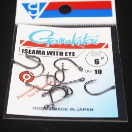 10pcs/lot Iseama Circle Carp Eyed Fishing Hooks Size 1/0-14# Ring eye Japan Fishhooks Single Jig Hook Pech
