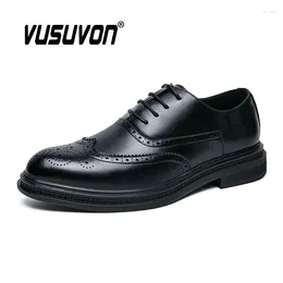 Casual Shoes Men Oxford Fashion Dress Classic Brogue Loafers Black Causal Business Footwear For Party Big Size 37-45