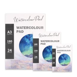 Paper 24 Pages A4/A5 180g Watercolour paper Singlesided Glue Professional Art Students Special Painting Watercolour Paper Art Tool