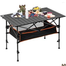 Camp Furniture Dining Table Cam Supplies Picnic Desk Chair Pliante Outdoor Tables Tourist Drop Delivery Sports Outdoors Camping Hiking Otsf4