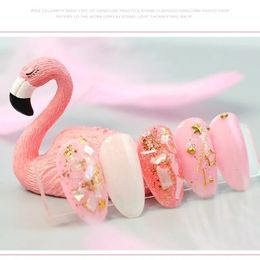 new 2024 1Pcs Flamingo False Nail Tips Practise Holder Training Display Stand Showing Shelf Manicure Nail Art Tools Fashion Photo Props