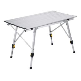 Furnishings Outdoor Folding Table Camping Aluminium Alloy Picnic Table Waterproof Durable Folding Table Desk Ultralight Design 90*53*65cm