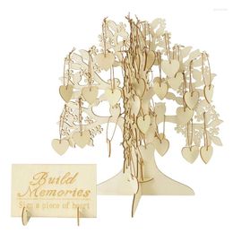 Party Decoration Wooden Wedding Love Tree Sign In Card Ornaments Unfinished Guest Blessing Craft Gift Table Supplies