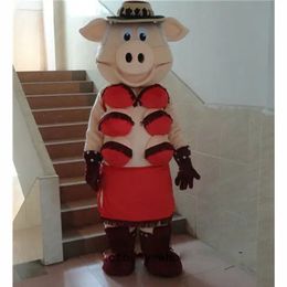 Super Cute halloween Happy Pig Mascot Costume Fancy dress carnival Cartoon theme fancy dress For Men Women Festival Dress