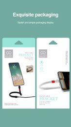 2in1 USB Type C Cable Phone Flexible Fast Charging Cable Stand For iPhone Xiaomi Huawei Samsung Lazy Cable Desktop Phone Holder