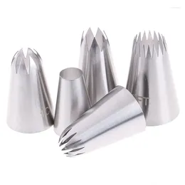 Baking Tools 5pcs Or 3pcs Set Stainless Steel Pastry Icing Piping Nozzles Decorating Tip Cake Cupcake Decorator Rose Accessories Kitchen