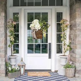 Decorative Flowers Hydrangea Door Hanger Wreath 2024 Est Wildflowers Hanging Front Beautiful Spring And