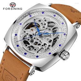 Wristwatches FORSINING Automatic Mechanical Men Wristwatch Military Sport Male Clock Top Original Waterproof Hollow Watch 8274