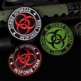 AHYONNIEX 1 Pc High Quality 3D Embroidery Zombie Outbreak Response Team Armband Badge Tactical Morale Cloth Sticker Patch DIY