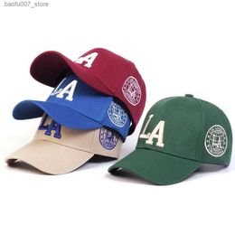 Ball Caps Letter Embroidery Trendy Brand Casual Baseball Cap Women Men Fashion 2024 New Adjustable Versatile Hip Hop Street Sun HatQ240403