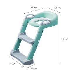 Folding Infant Potty Seat Urinal Backrest Training Chair with Step Stool Ladder for Baby Toddlers Boys Girls Safe Toilet Potties