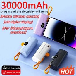 Cell Phone Power Banks 30000mah Portable Mini Power Bank Ultra-large Capacity Universal Wireless Fast Charging Power Bank Thin Lightweight Power Bank 2443