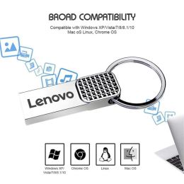 Lenovo 2TB Original USB Flash Drives USB 3.0 Metal High Speed Pendrive Real Capacity Memory Portable Stick Storage U Disc For PC