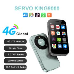 SERVO 2024 KING9000 4G Mini Smartphone 64GB ROM Android 10.0 2000mAh 3.0'' Screen Face Unlock Small Mobile Phones New Year Style