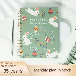 Planners New lovely rabbit painting Monthly planne and A5 notebook for girls and student 2023 Bonita agenda