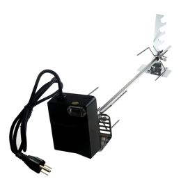 Universal Automatic Grill Rotisserie Kits with 4W Electric Motor Spit Rod Fork