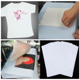 Punch 50pcs/set T Shirt A4 Transfer Paper Iron on Heat Press A4 Light Paper Print Printing Shirts Inkjet for T Fabrics Craft X5h3