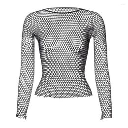 Men's T Shirts Tops Long Sleeve Hollow Mesh Underwear Top High Elastic Breathable Sweat Absorbing Anti Slack Friction