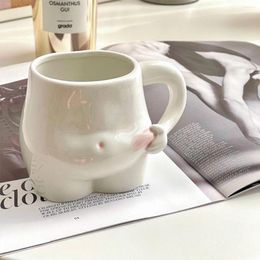 Mugs Cute Pinch Belly Cup Ceramic Milk Coffee Funny Water Niche Design Sense Mug