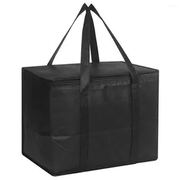 Dinnerware Tote Bag Portable Cooler Thermal Delivery Insulated Large With Zipper Shopping For Groceries Grocery Bags